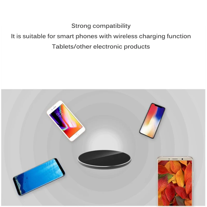 10 Вт Быстрое беспроводное зарядное устройство Qi для IPhone X XS Max XR 8 Plus быстрая Беспроводная зарядная панель для samsung S10 S9 S8 huawei P30 Pro