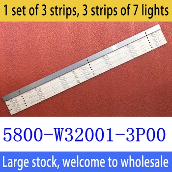 

New 3 PCS*7LED 607mm LED backlight strip 5800-W32001-3P00 05-20024A-04A for LC320DXJ-SFA2 32HX4003