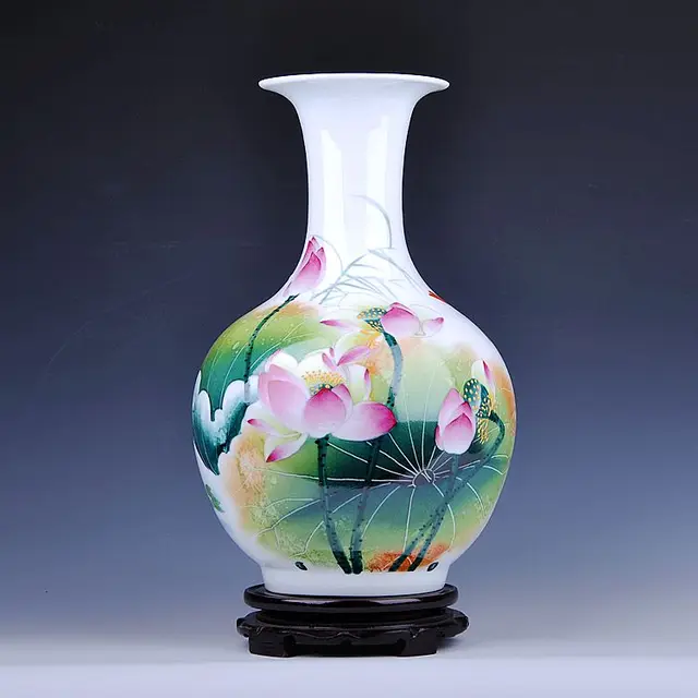 Jingdezhen Ceramic New Chinese Hand-painted Famous Works Vase Home Living Room TV Cabinet DECORATION ORNAMENT 2