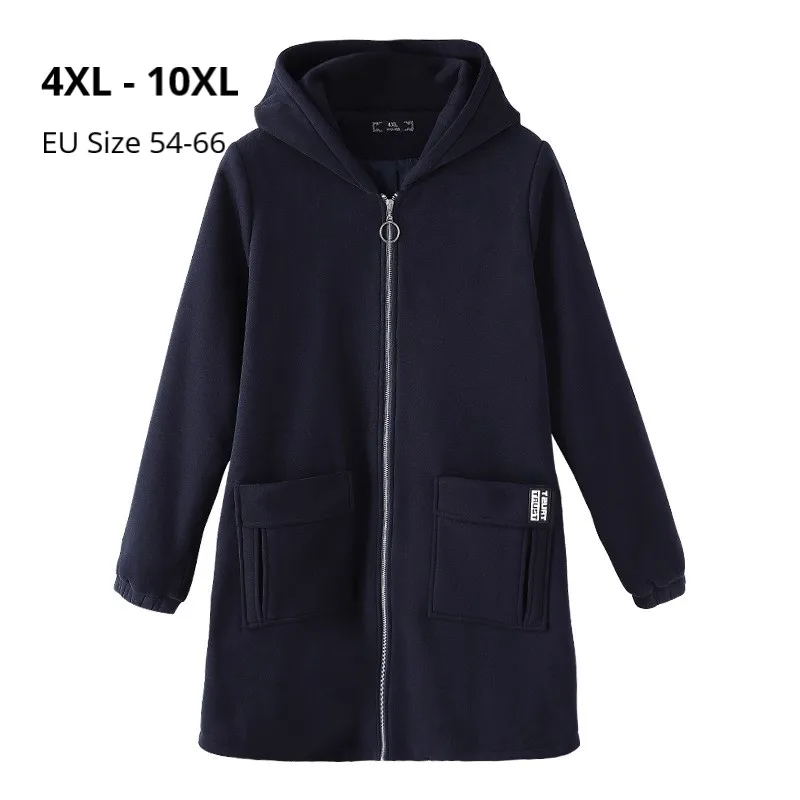 Женское осенне-зимнее пальто с длинным рукавом размера плюс 10XL 8XL 6XL, женская повседневная одежда с капюшоном, Женское зимнее теплое пальто