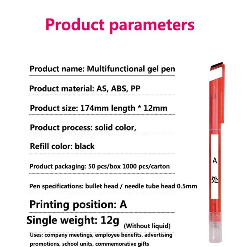 Multifunctional Gel pen mobile phone holder pen spray gel pen disinfection pen macaron candy advertising pen student pen logo