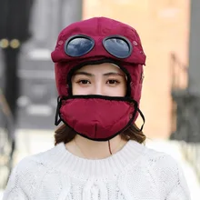 Новая Кепка унисекс, Русская Шапка с ушами, 360 градусов, Зимняя Теплая Лыжная шапка для мужчин и женщин, теплый для шеи, маска Lei Feng cap