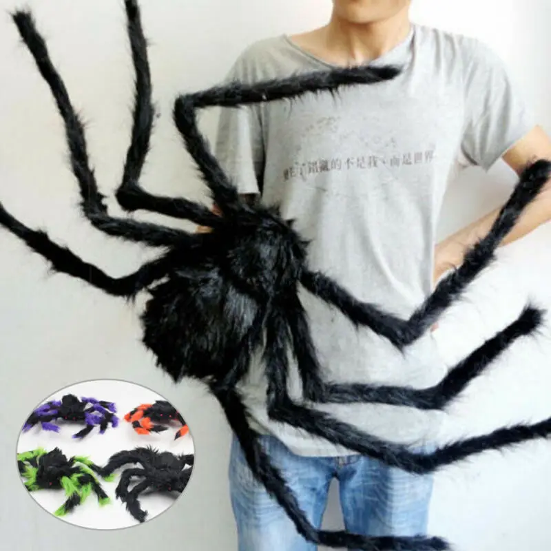 

Giant Spider Plush Halloween Decoration Horror House 50/75/90 CM Super big spider Black Prop Indoor Outdoor halloween decoration