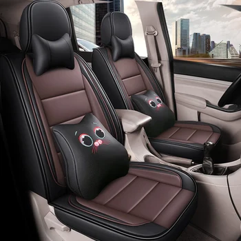 

Full Coverage Eco-leather auto seats covers PU Leather Car Seat Covers for subaru forester impreza legacy outback xv