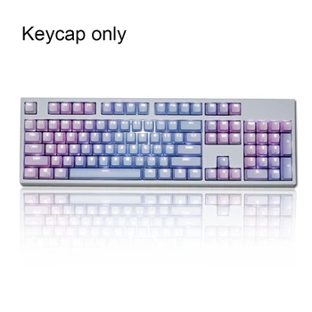 

Keycap Set Mechanical Keyboard PBT Computer Accessory Rainbow Color Decorative Double Shot Office Gaming OEM Profile Colorful