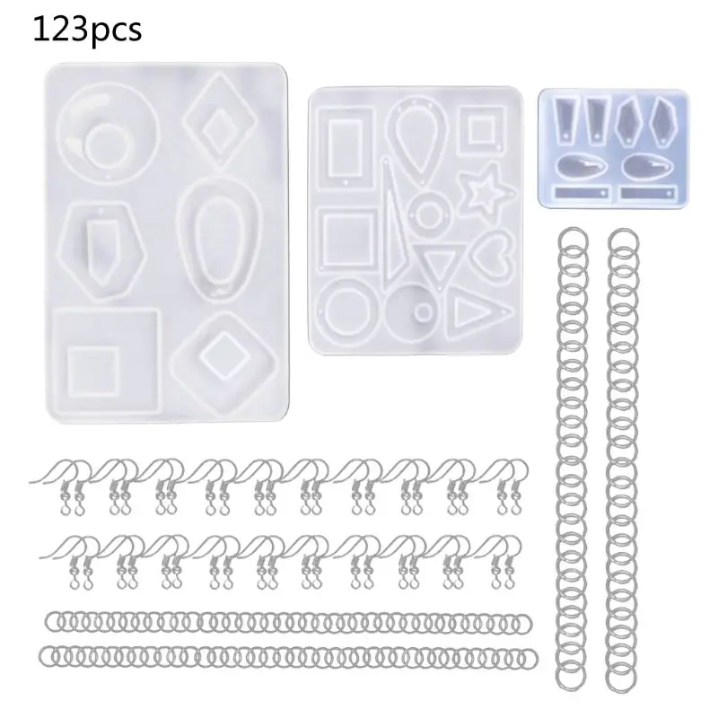 1 комплект с украшением в виде кристаллов эпоксидная смола форма серьги кулон