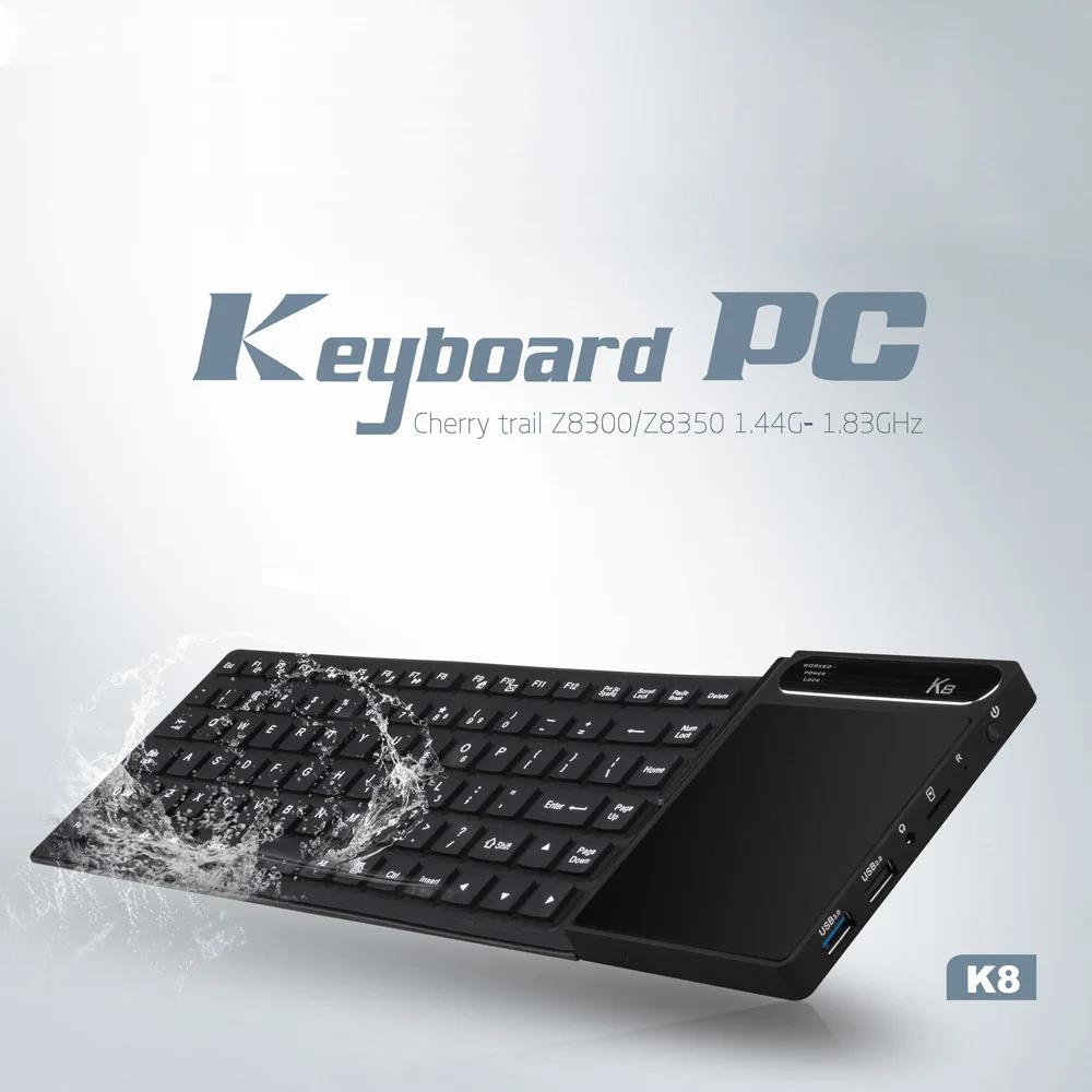

Mini PC 4G + 64GB Computer Small Host Desktop Waterproof Keyboard PC Windows 10 Winds Portable PC Z8300 Desktops VGA HD MI