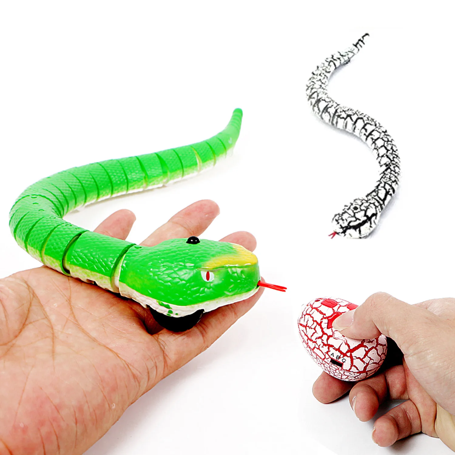 Juguete de serpiente RC, juguete de simulación realista, USB recargable con controlador IR para niños, adultos, Halloween, Día de los inocentes, juguete de fiesta