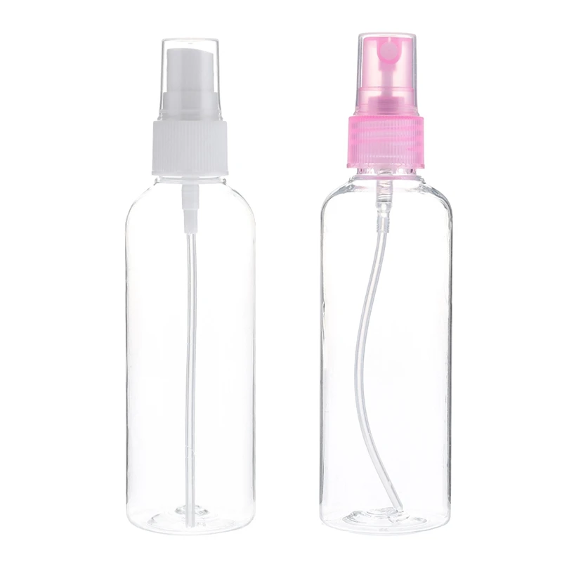 

Transparent Empty Spray Bottles Mini Refillable Container 1PC Empty Cosmetic Containers Mist Pump Alcohol Atomizer 100ml Plastic