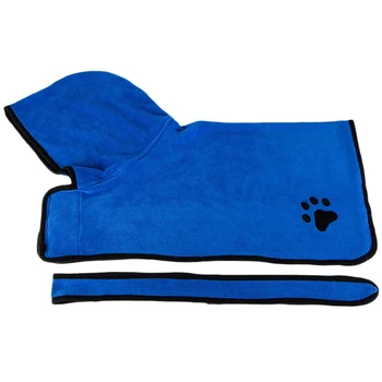 

Dog Bathrobe Pet Dog Bath Towel for Small Medium Large Dogs Microfiber Super Absorbent Pet Drying Towel
