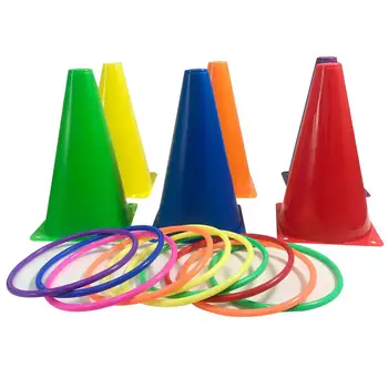 

Colorful Toss Throwing Stacking Ring Hoop Circle Kids Toy Funny Family Game Gift