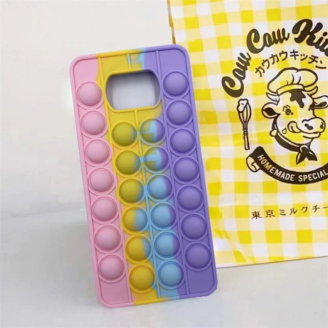 For Redmi Note 9 Pro 9S 7 8 Pro Push Pop Bubble Fidget Toy Soft Case for Redmi 9 9T 9C 9A Mi Poco X3 M3 Sensory Stress Reliver Poco X3 or X3 NFC