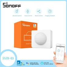 

1/6 Pcs SONOFF SNZB-03 Smart Home ZigBee Motion Sensor 110 ° Wide View Low-Battery Notification With EWelink Alexa Google Home