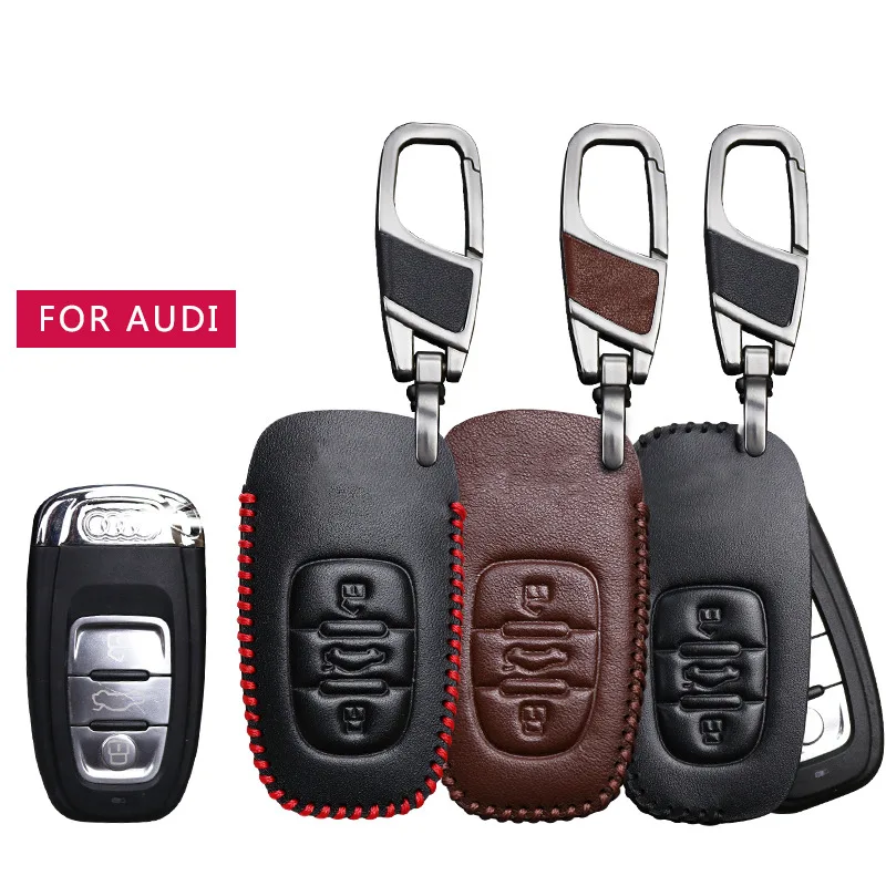 Кожаный Автомобильный Чехол для AUDI A4 B6 B7 B8 B9 Q3 Q8 A3 8P Q5 Q7 Q2 A1 8V A5 Coupe A6 C6 4F TT MK1