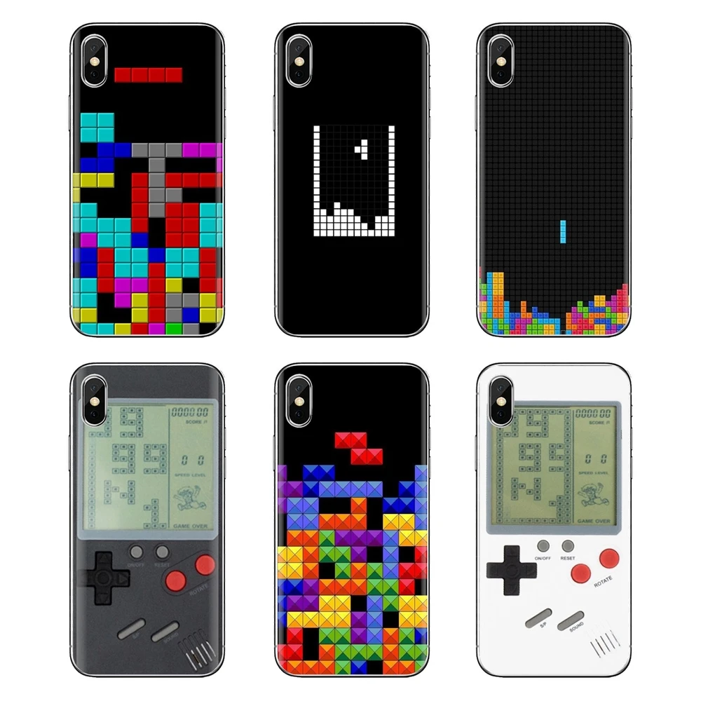 Тетрис чехол для телефона в виде ретро-игровой Gameboy прозрачный из материала tpu Xiaomi
