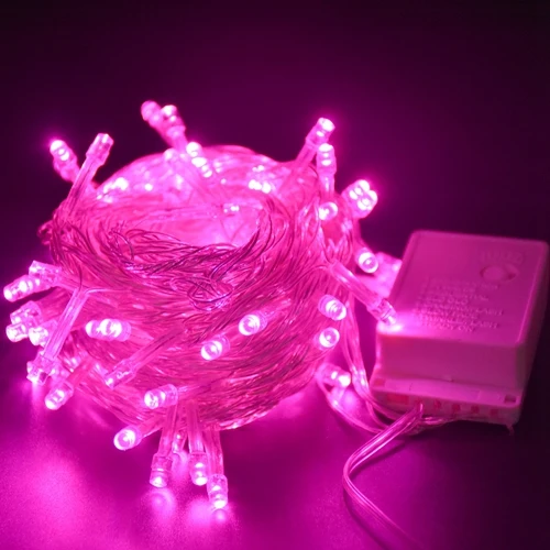 Pink Рождественская гирлянда светильник s 6 м 10 м 20 м 30 м 50 м 100 м 220 в сказочный светодиодный струнный светильник luces Led decoracion - Испускаемый цвет: Pink