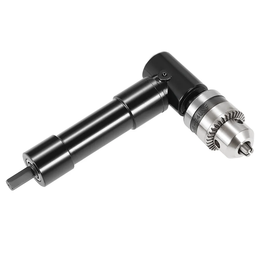 

High Quality Cordless Right Angle Drill Attachment Adapter With 3/8" Keyed Chuck 8mm Hex Shank Power Tool Accessory