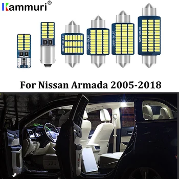 

KAMMURI 15Pcs Error Free White LED Car Interior Light Package Kit For 2005-2018 Nissan Armada LED Interior Lights