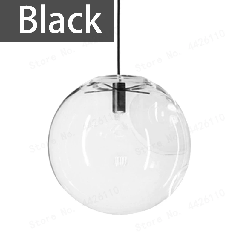 Black BLUBBLE Wonderland современный прозрачный стеклянный шар из розового золота подвесной светильник для передачи света блеск светодиодный стеклянный шар для кухни высокого качества - Цвет корпуса: Black
