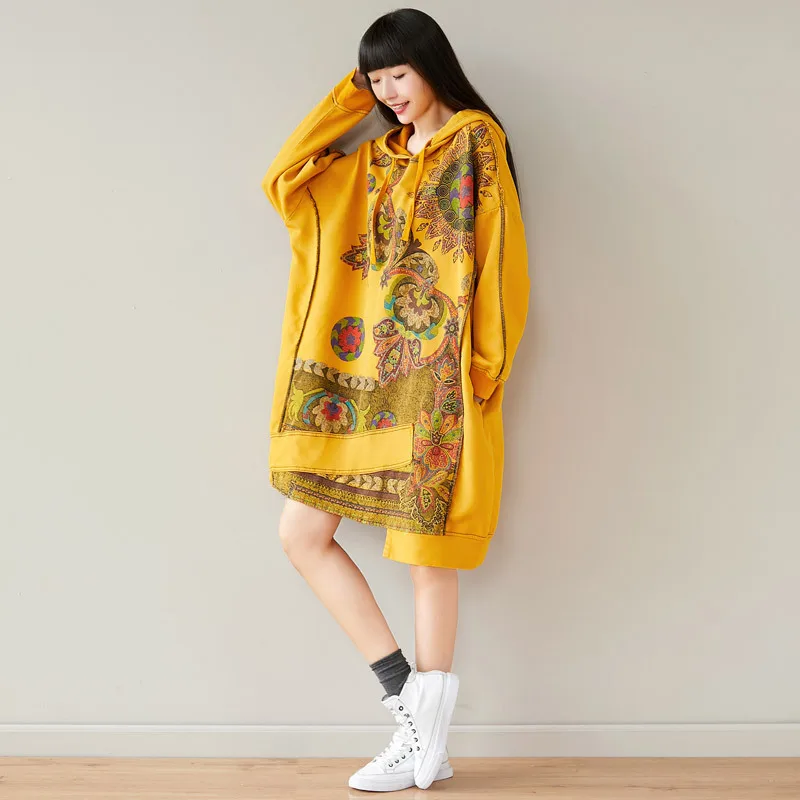 Hooded Cotton Sweatshirt Dress 2