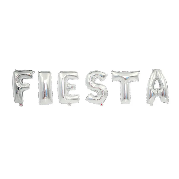 Горячая Распродажа, набор алюминиевых шаров с надписью FIESTA, золотые, розовые, золотые, мексиканские, испанские, карнавальные, вечерние, карнавальные, декоративные шары с алфавитом