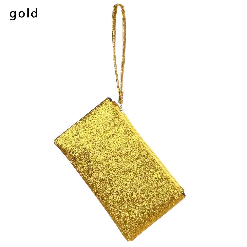 Синий Новинка, Модный Блестящий Кошелек для монет, мужские и женские кошельки, мешочек из ПВХ на молнии, Дамский Мини-клатч, многофункциональная сумочка на руку - Цвет: Синий