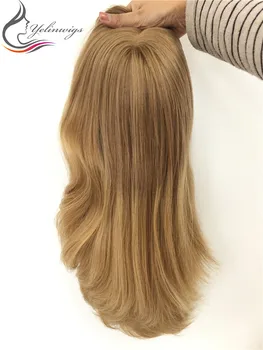 

Stock Natural Wavy 14 Inch Large Layer 12/14 Beauty Blonde Color European Hair Wig With Body