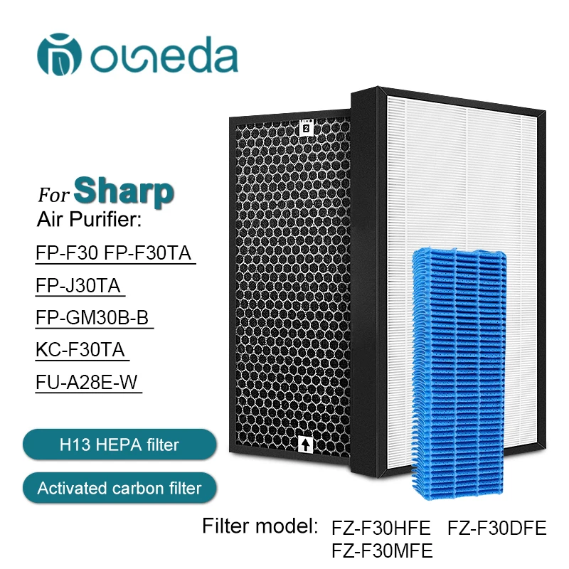 3 PCS очиститель воздуха Sharp KC-F30J FU-F30EU FP-F30 FP-J30TA FP-GM30B-B KC-F30TA FZ-F30HFE HEPA Carbon | Бытовая