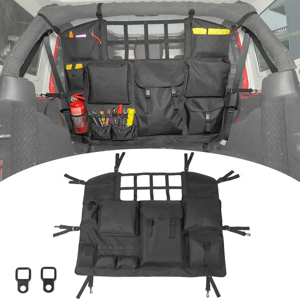 Чехол на заднее сиденье автомобиля для Jeep Wrangler 2007- JK& JL 4 двери с многоразмерным органайзером сумки для хранения/багажника, органайзеры для инструментов