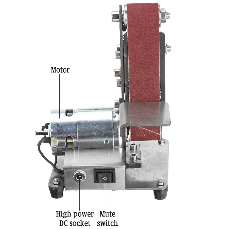 350 Вт мини электрический ленточный станок, шлифовальный станок, абразивные ленты, шлифовальный станок, сделай сам, для полировки кромок