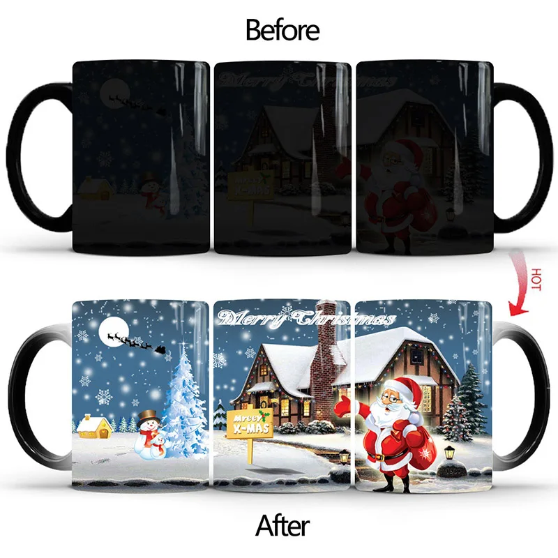 Новинка 1 шт. 350 мл Merry Christmas Magic Кофе кружка Температура Цвет изменение