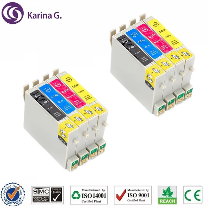 Картридж для принтера epson Stylus Photo RX420 RX425 RX520 R240 R245 совместим с картриджем T0551-T0554 2