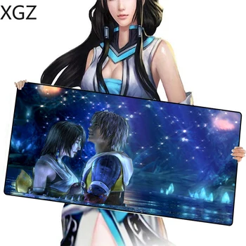 

XGZ Game Player Large Mouse Pad Black Lock-edge Anime Star Couple Student Computer Desk Mat Rubber Non-slip Lol Dota Gamer