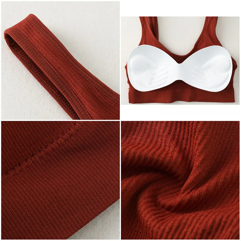 Large U-neck Tube Tops Beauty Back Wide Shoulder Strap Backless Padded Sports Bra Fashion Ladies Anti-lighting Tube Top New Large U-neck Tube Tops Beauty Back Wide Shoulder Strap Backless Padded Sports Bra Fashion Ladies Anti-lighting Tube Top New