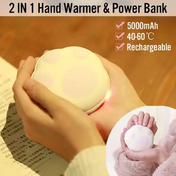 

Cat Paw Cute Handwarmer Winter Heater Portable Mini Hand Warmer USB Mobile Power Charging Handy Warming Warm Baby Heater