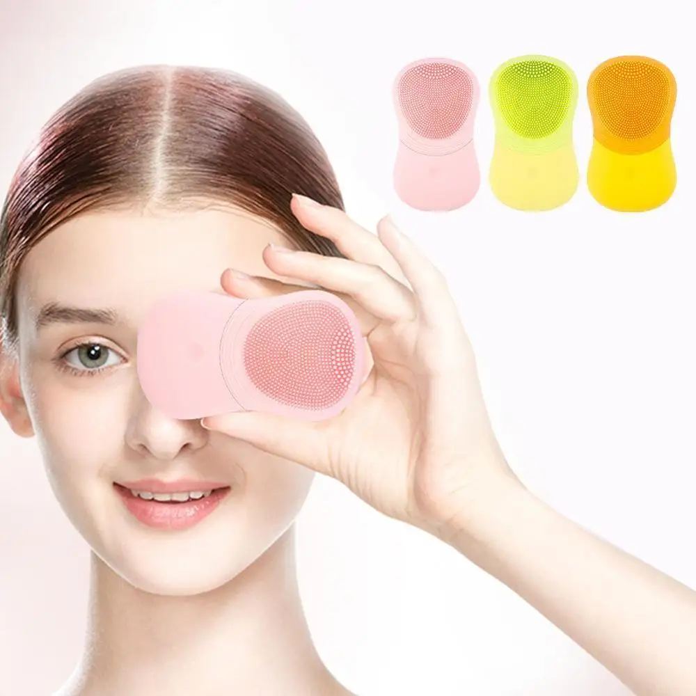 Electric Cleaning Face Brush Beauty Tool Silicone Cleansing Instrument Ultrasonic Vibration Exfoliating Blackhead
