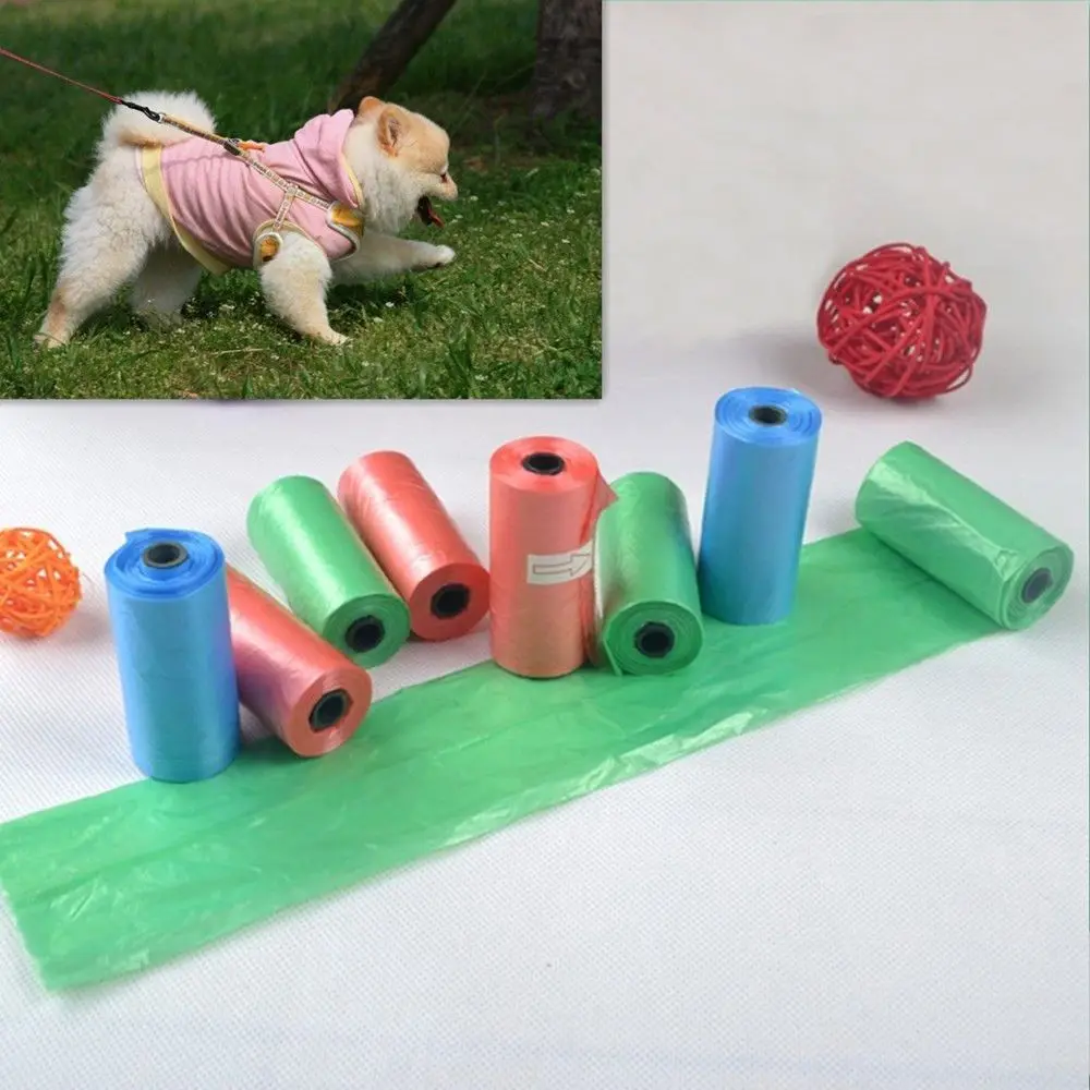 1 Roll Degradable Dog Poop Bag Refill Trash Container Faeces Storage