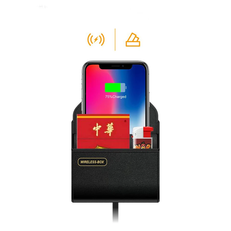 Qi автомобильное беспроводное зарядное устройство коробка Быстрый Телефон беспроводной зарядный коврик подставка вентиляционное отверстие держатель телефона автомобильный ящик для хранения iPhone 8 x samsung - Тип штекера: s3