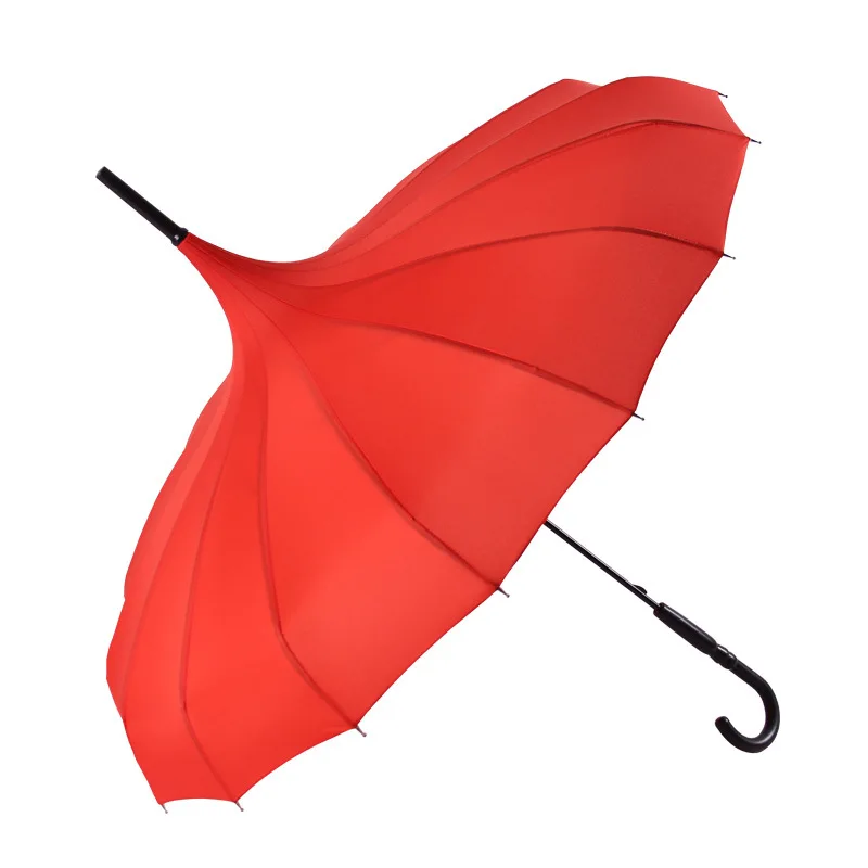 

Windproof Reinforced Rain Or Shine Dual Purpose NC Fabric Straight Pole Long Handle Solid Color bao ta san Gift Umbrella Customi