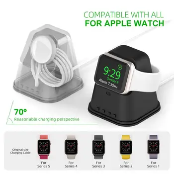 

2020 Silicone Charge Stand For Apple Watch Series1/2/3/4/5/6 38MM 42MM 40MM 44MM Charging Station Dock For Iwatch 6 5 4 3 2 1
