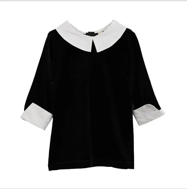 Girls Princess Dress Fall Kids Long Sleeve Dresses White Black Patchwork Dress Sweet Baby Clothes Kids Clothing