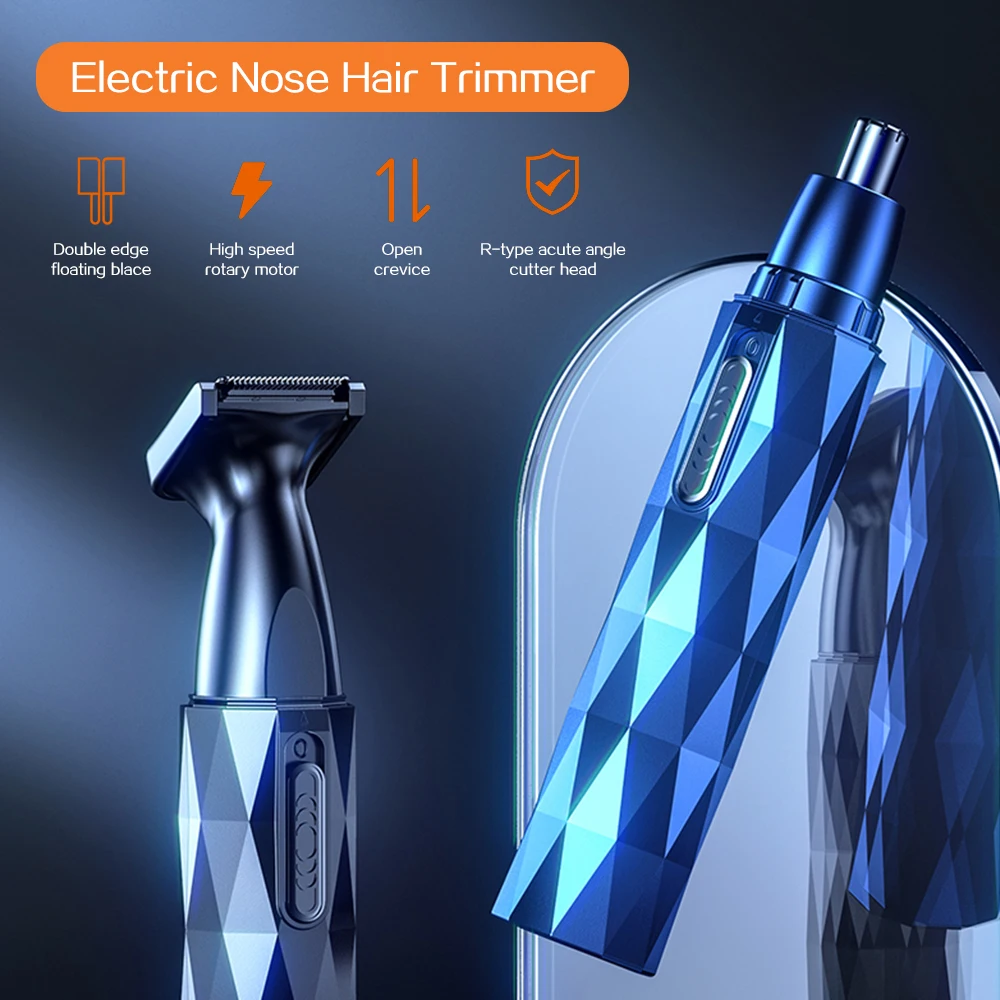 Electric Nose and Ear Hairs Trimmer Rechargeable Beard Razor Clipper