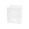 Clear Wall Mount Acrylic Double Side Loading Glove Box Dispenser Holder 10" Width x 11" Height x 4" Depth 1