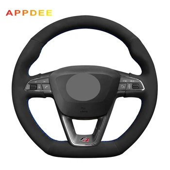 

Black fluffy hand-sheltered steering wheel cover For Seat Leon Cupra R Leon ST Cupra Leon ST Cupra Ateca Cupra Ateca FR