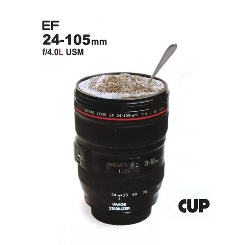 В форме линзы фотоаппарата чашки камера Чай Кофе Кружка 0,9"-4,13" F/4L Нержавеющая Сталь Вакуумные фляги объектив камеры чашки и кружки