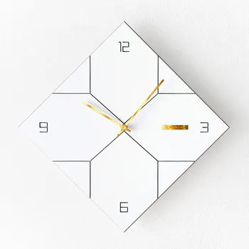 

Luxury Wall Clock Nordic White Simpl Creative Mute ArtKitchen Clock Watch Living Room Modern Minimalist Wall Watch BB50WC