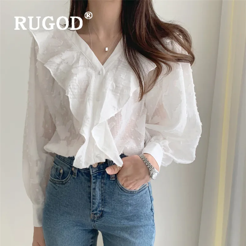 ruffle sheer top