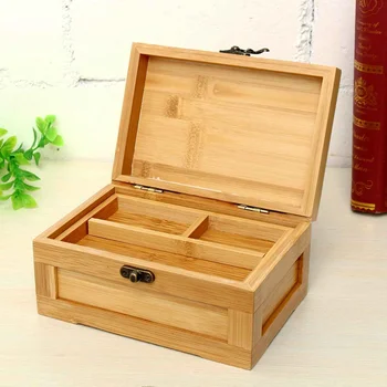 

Vintage Wooden Storage Boxes Jewelry Box Women Earrings Rings Trinket Storage Case Organizer Home Storage Bin Wedding Gifts