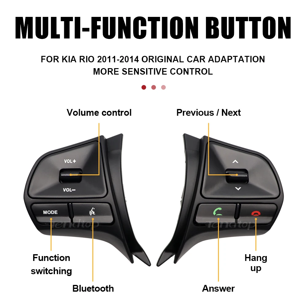 

For KIA RIO K2 2011 2012 2013 2014 Steering Wheel Button Switch Car Accessories Steering Wheel Audio Volume Music Control Button