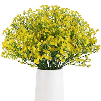 Artificial Flowers Fake Gypsophila Bouquet Realistic Simulation Flowers for Wedding Decoration Family Party Craft Decoration D